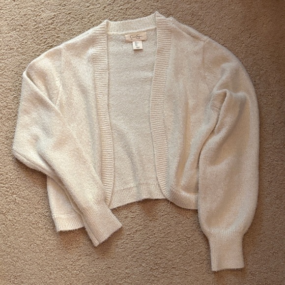 White Cardigan Sweater - Picture 1 of 2